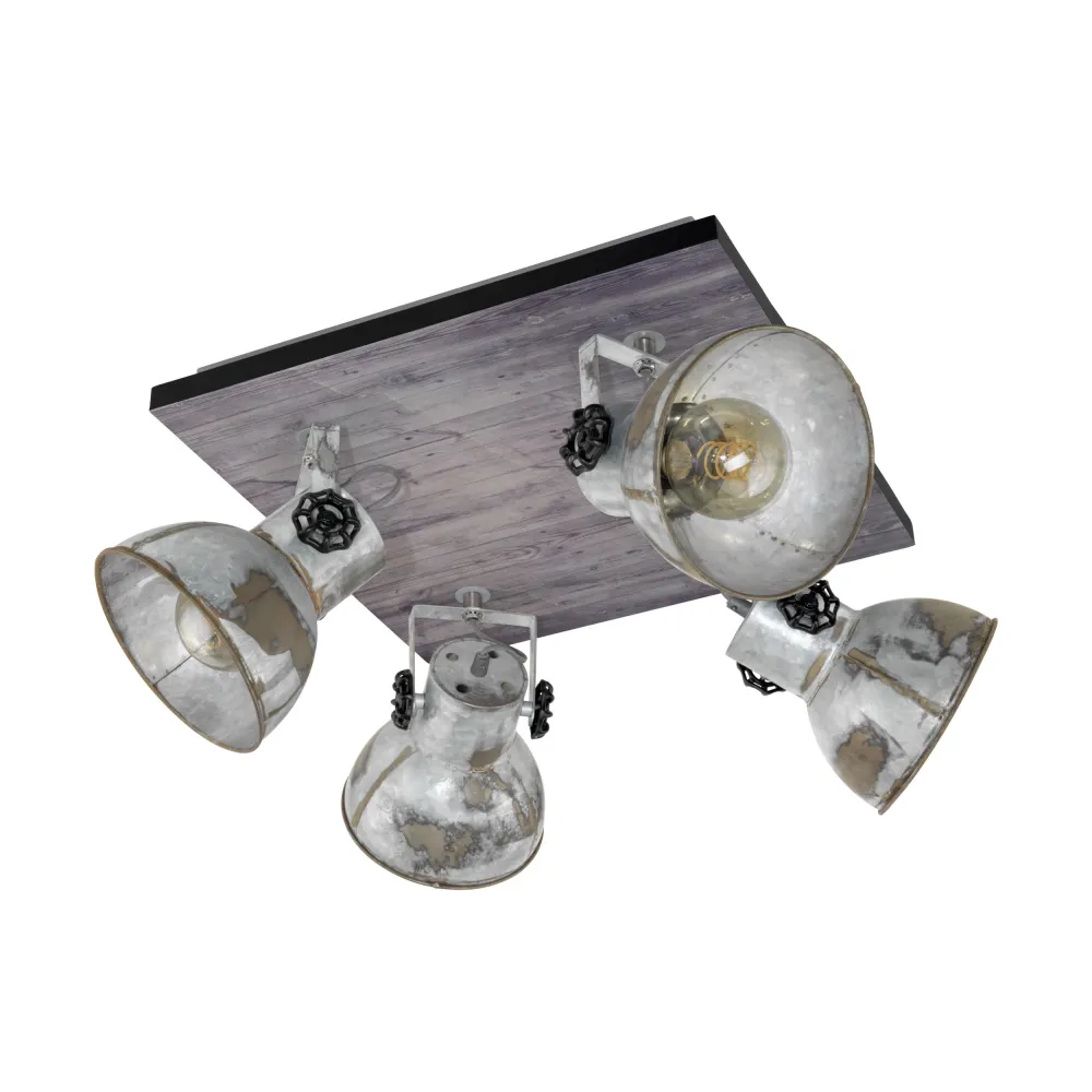 EGLO wandlamp  Barnstaple - e27 - bruin-patina/zwart/oud-zink-look