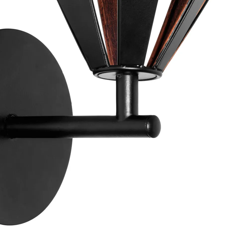EGLO wandlamp Carlton 1 - e27 - 33 cm - zwart/koper
