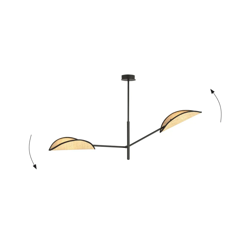 2-lichts plafondlamp Verena Emibig Lighting