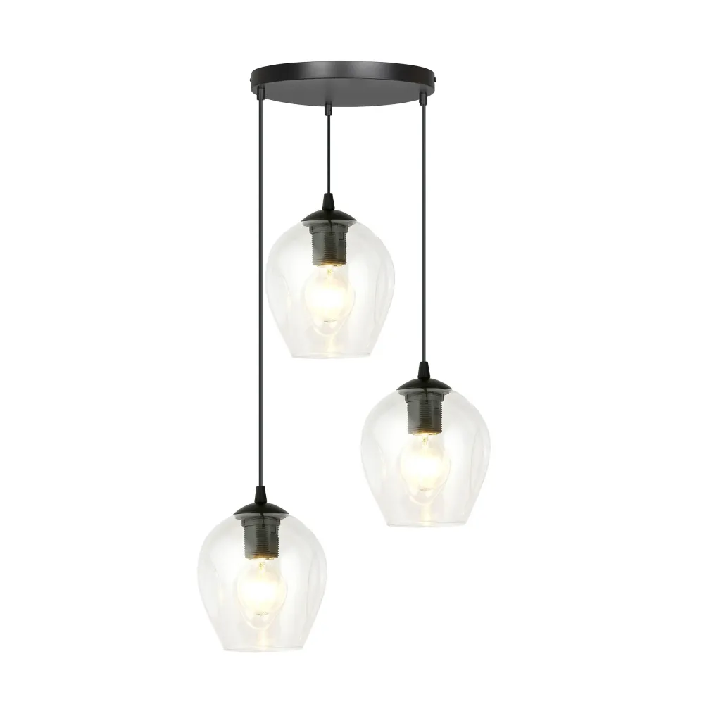 3-lichts hanglamp Noah rond Emibig Lighting