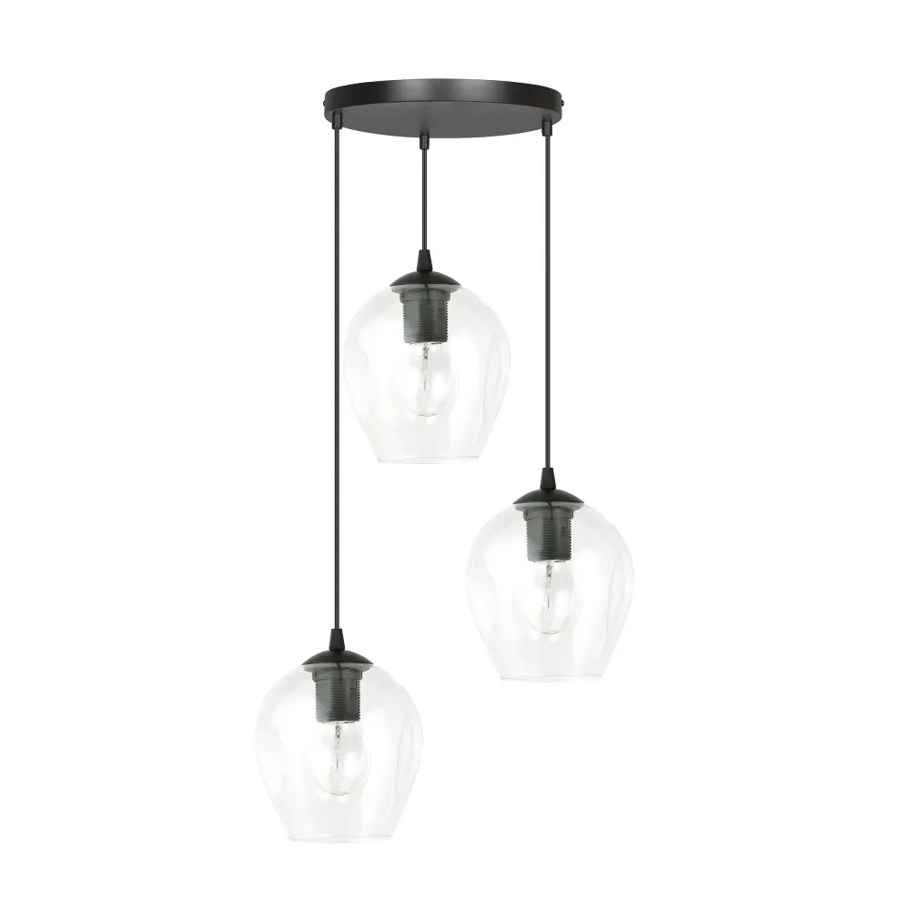3-lichts hanglamp Noah rond Emibig Lighting