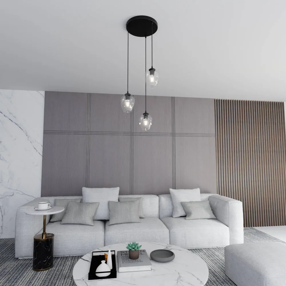 3-lichts hanglamp Noah rond Emibig Lighting