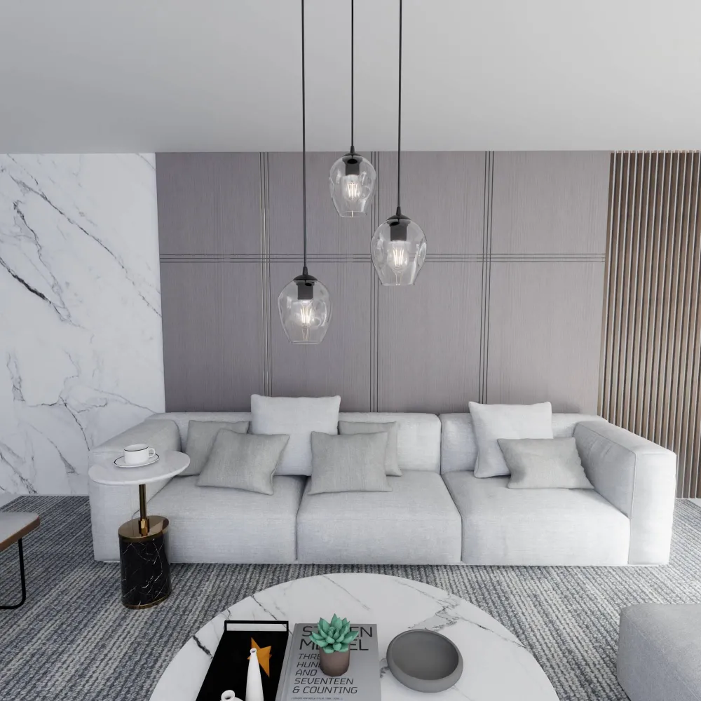 3-lichts hanglamp Noah rond Emibig Lighting
