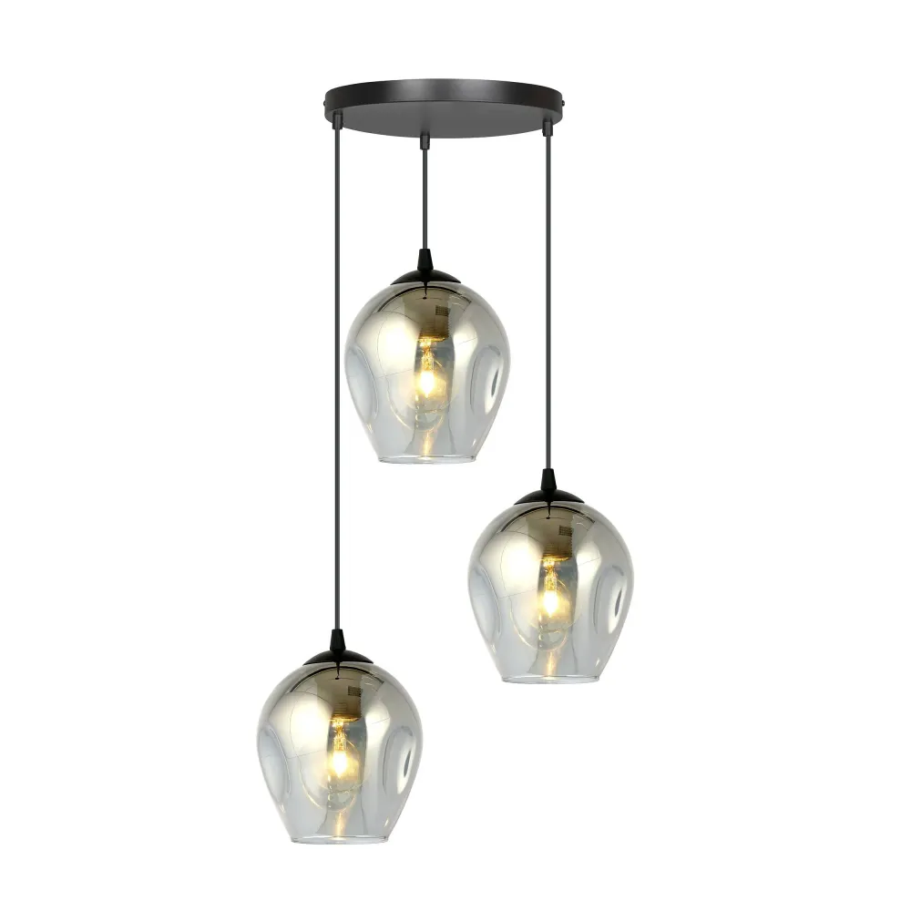 3-lichts hanglamp Noah rond Emibig Lighting