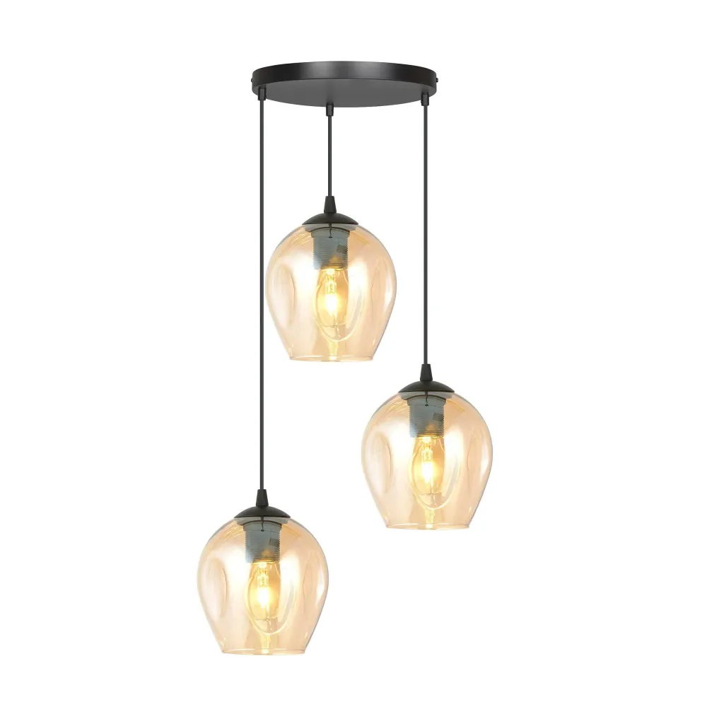 3-lichts hanglamp Noah rond Emibig Lighting