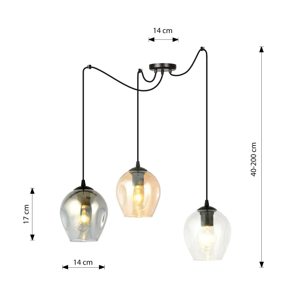 3-lichts hanglamp Stage Emibig Lighting