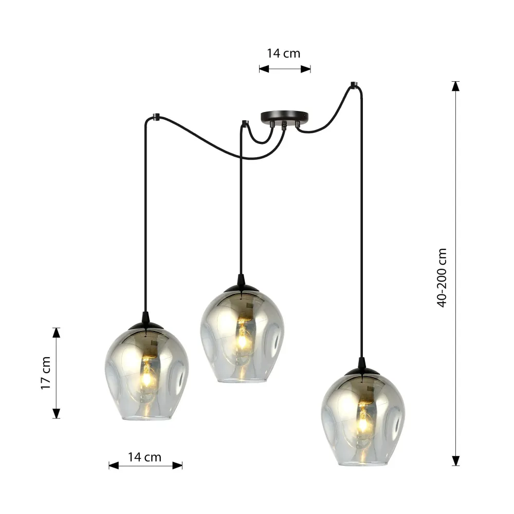 3-lichts hanglamp Stage Emibig Lighting