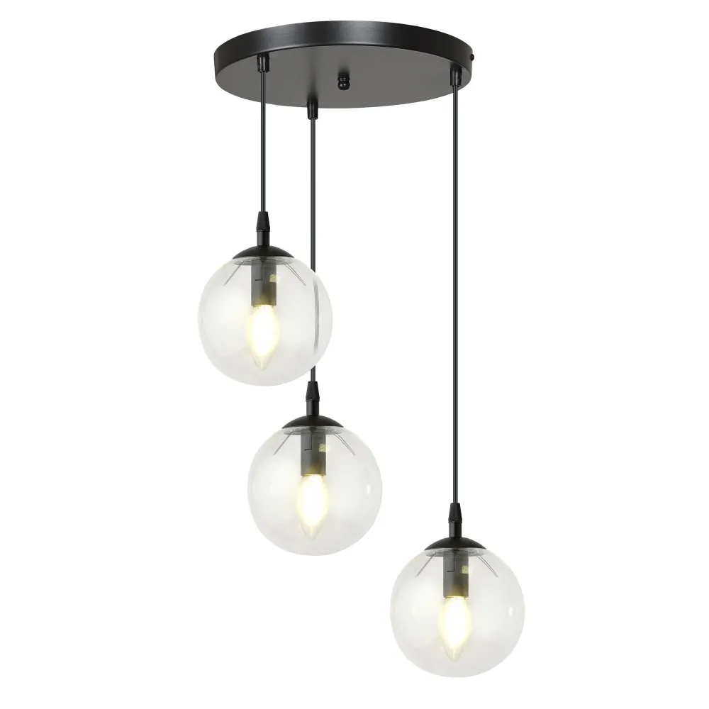 3-lichts hanglamp Wanda rond Emibig Lighting