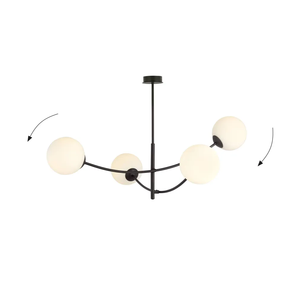 4-lichts plafondlamp Dale Emibig Lighting