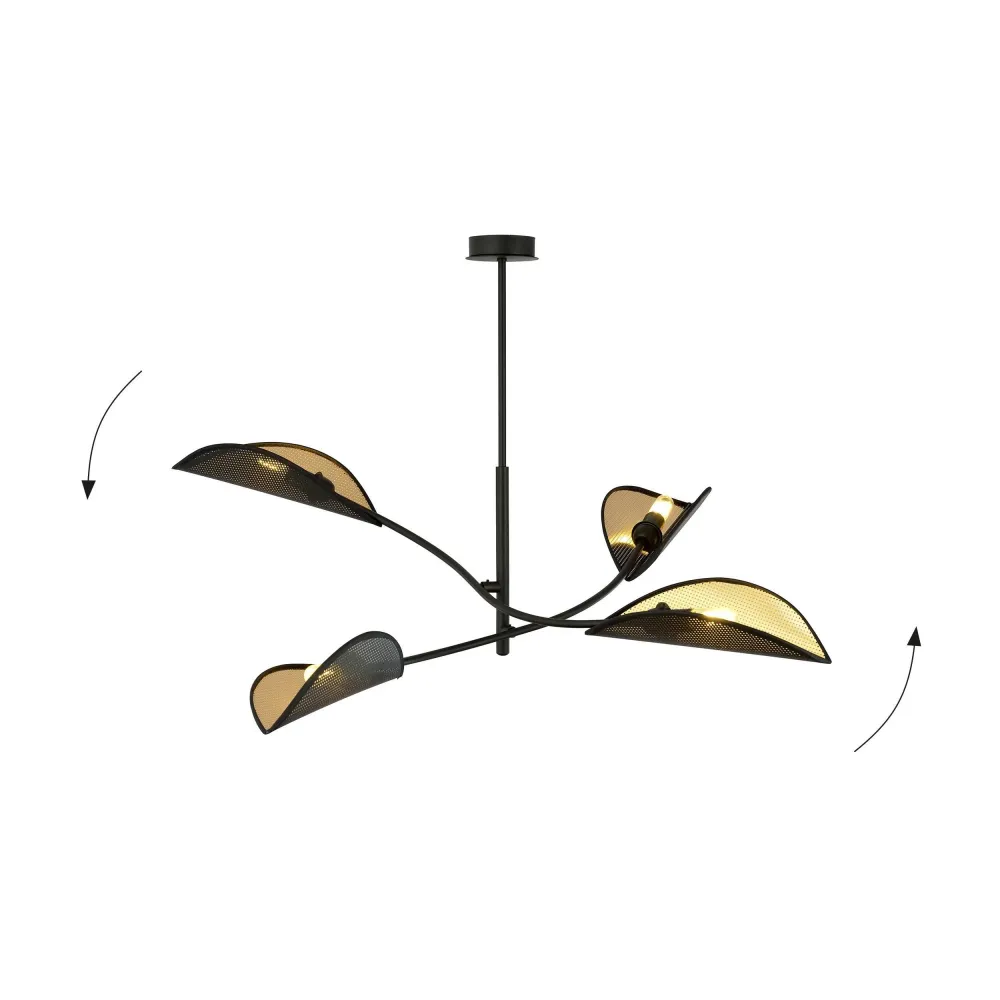 4-lichts plafondlamp Lorah Emibig Lighting