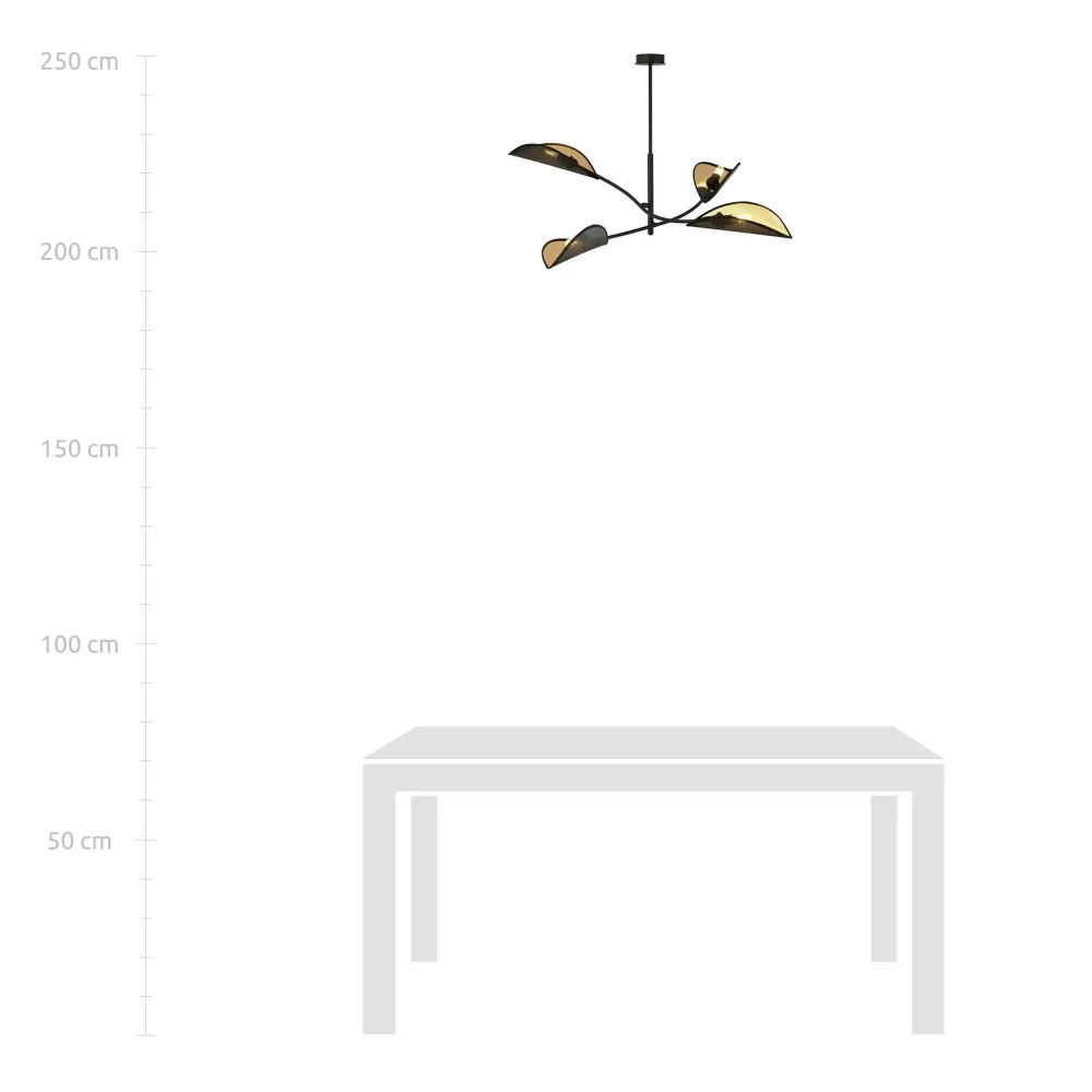 4-lichts plafondlamp Lorah Emibig Lighting