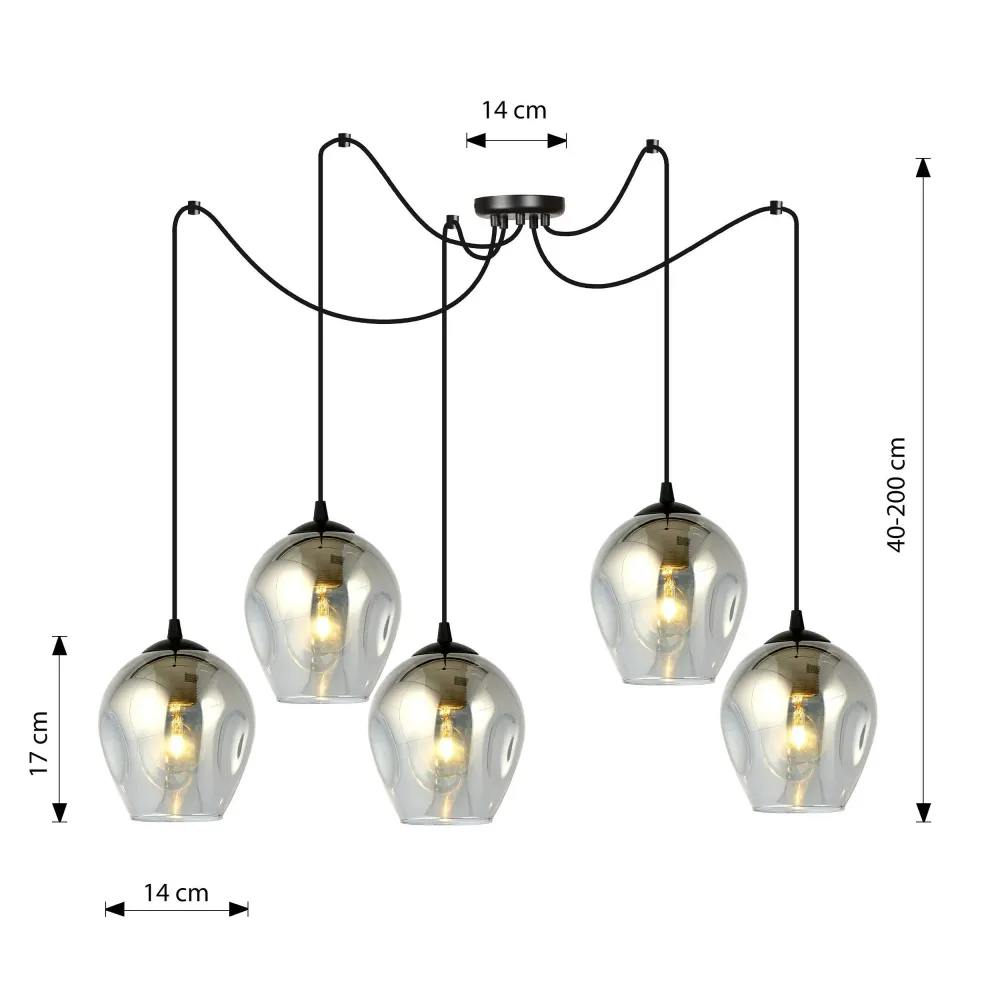 5-lichts hanglamp Stage Emibig Lighting