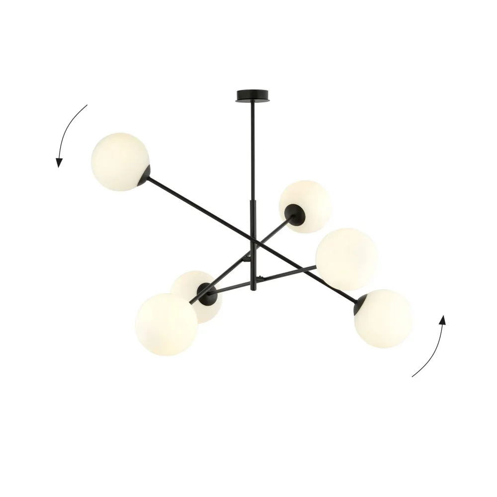6-lichts hanglamp Lena Emibig Lighting