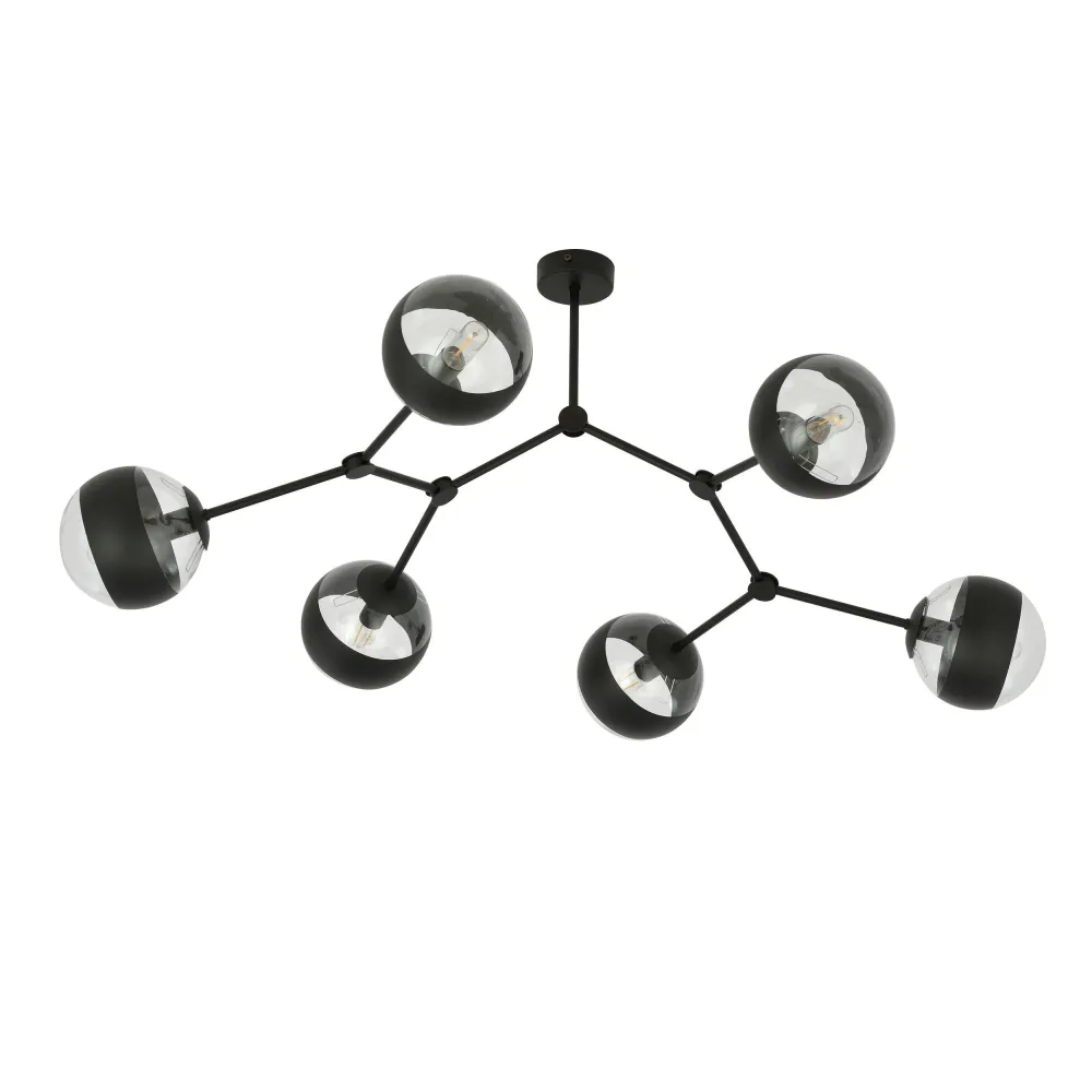 6-lichts pafondlamp Stratos Emibig Lighting