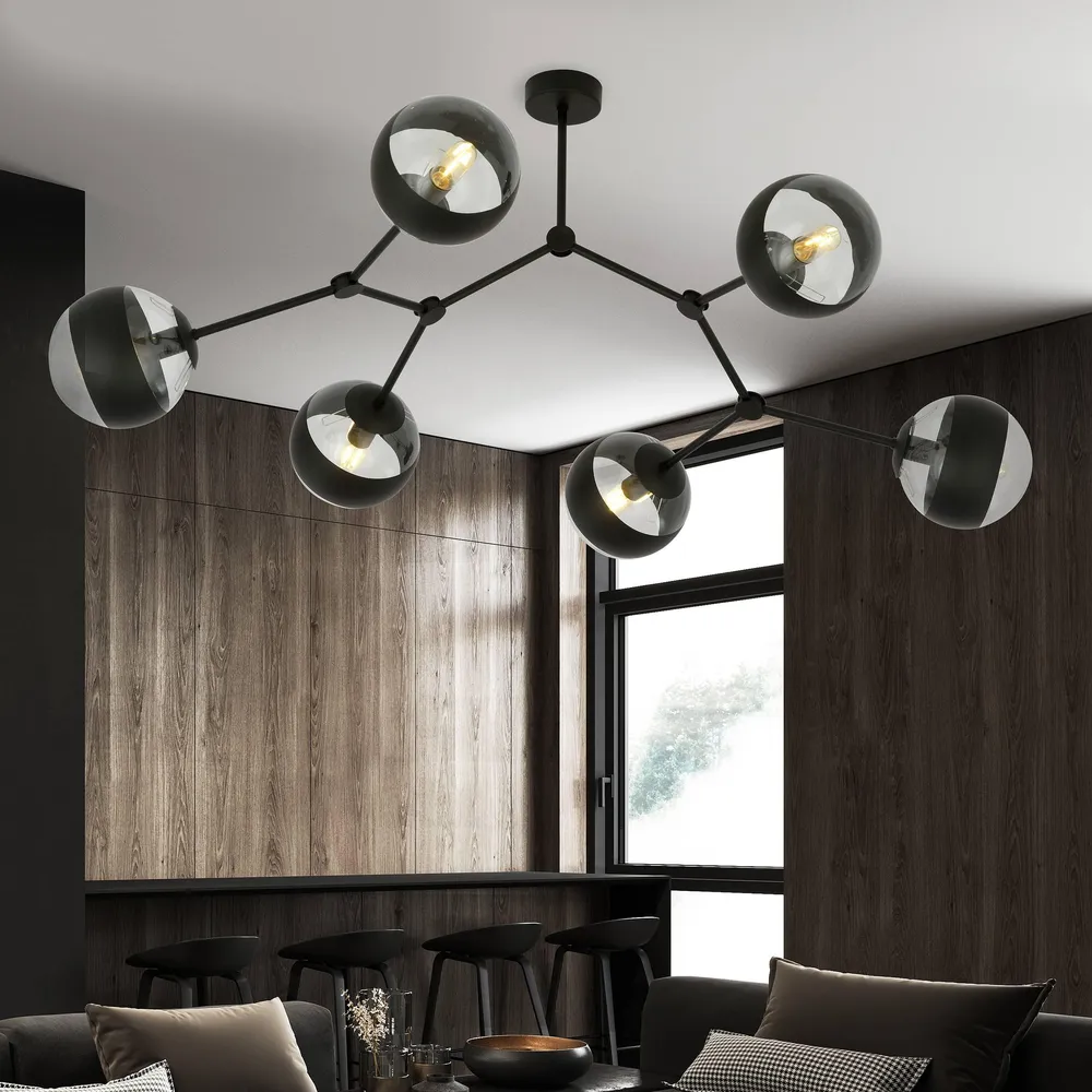 6-lichts pafondlamp Stratos Emibig Lighting
