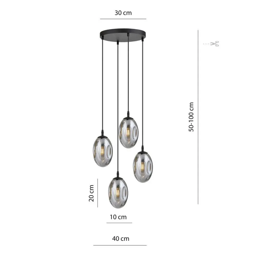 Hanglamp Astral 4-lichts Emibig Lighting
