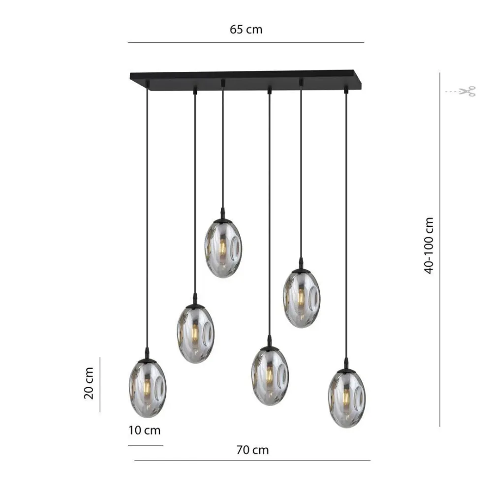 Hanglamp Astral 6-lichts Emibig Lighting
