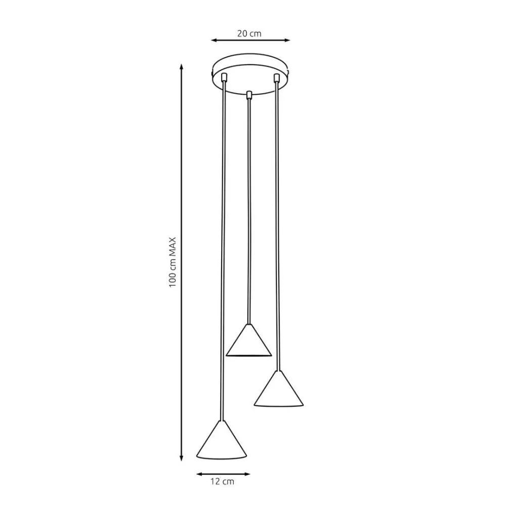 Hanglamp Elit Premium 3-lichts Emibig Lighting