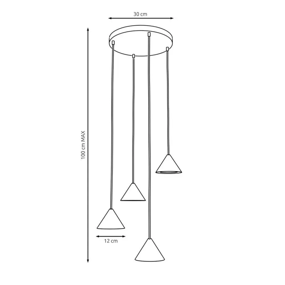 Hanglamp Elit Premium 4-lichts Emibig Lighting