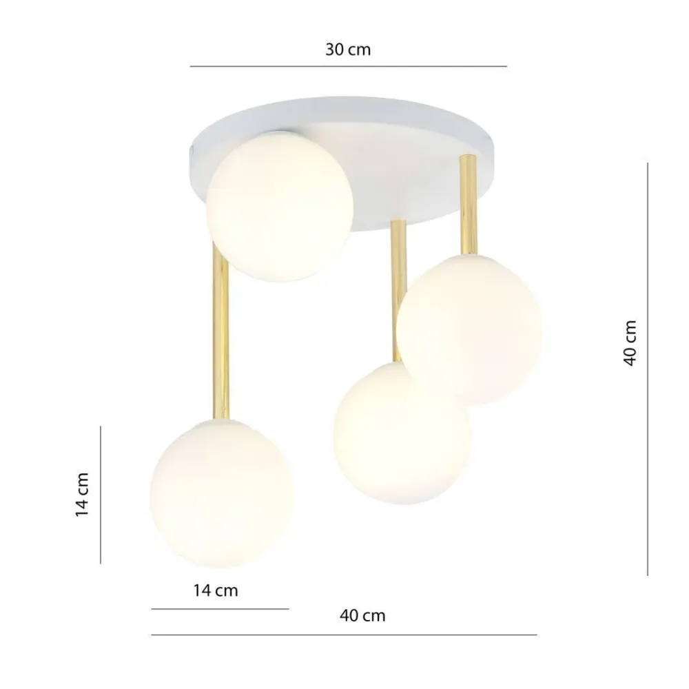 Plafondlamp Dolce 4-lichts Emibig Lighting