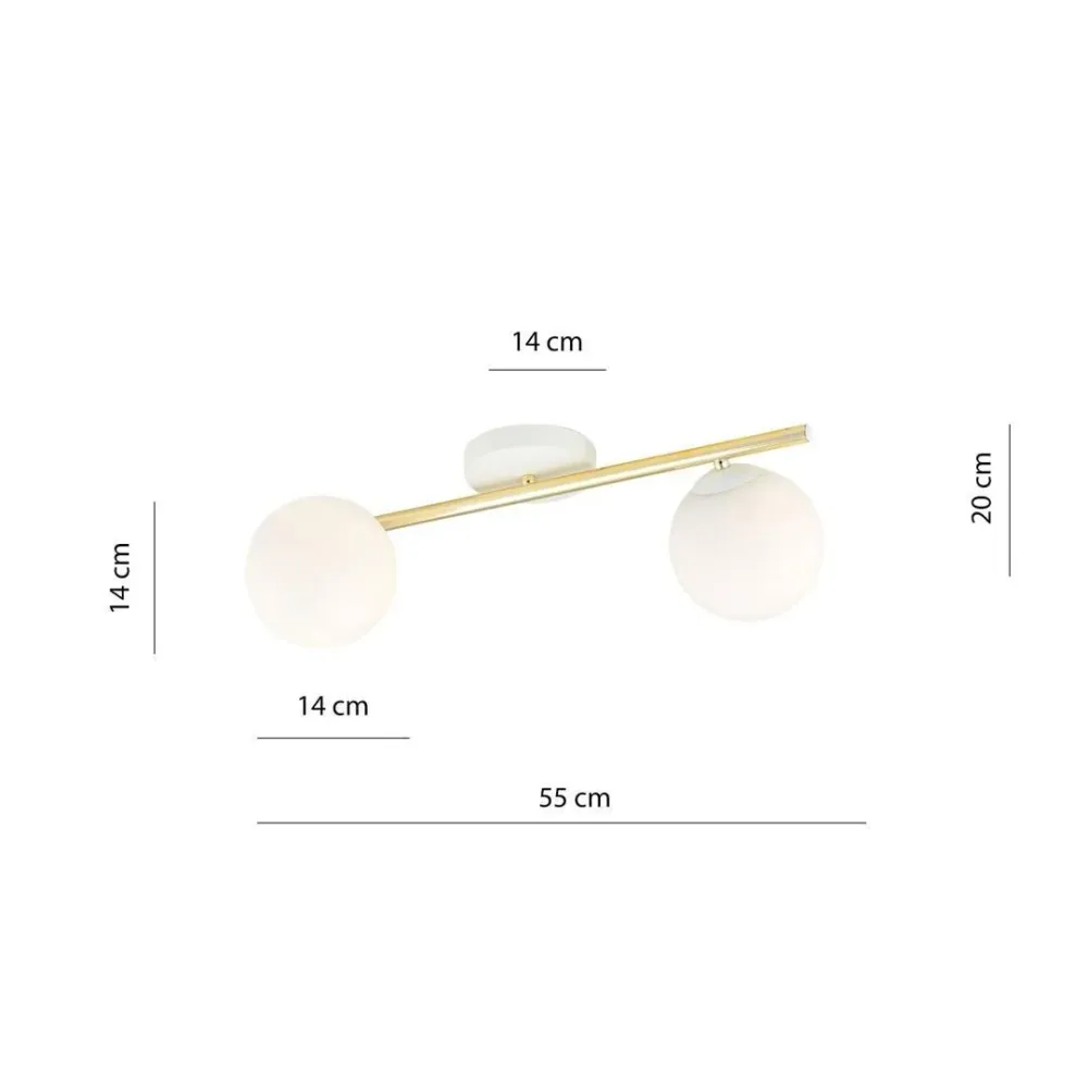 Plafondlamp Splendi 2-lichts Emibig Lighting