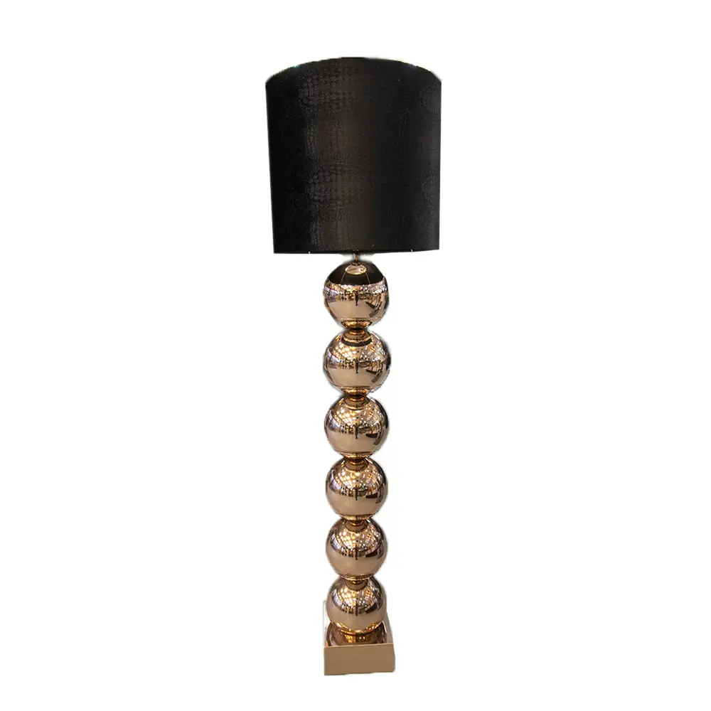Goude 6 Bollamp Met Zwarte Croco Kap Eric Kuster Style