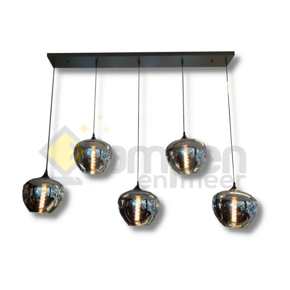 Hanglamp Apples 5 lichts - Smoky Glass Eric Kuster Style