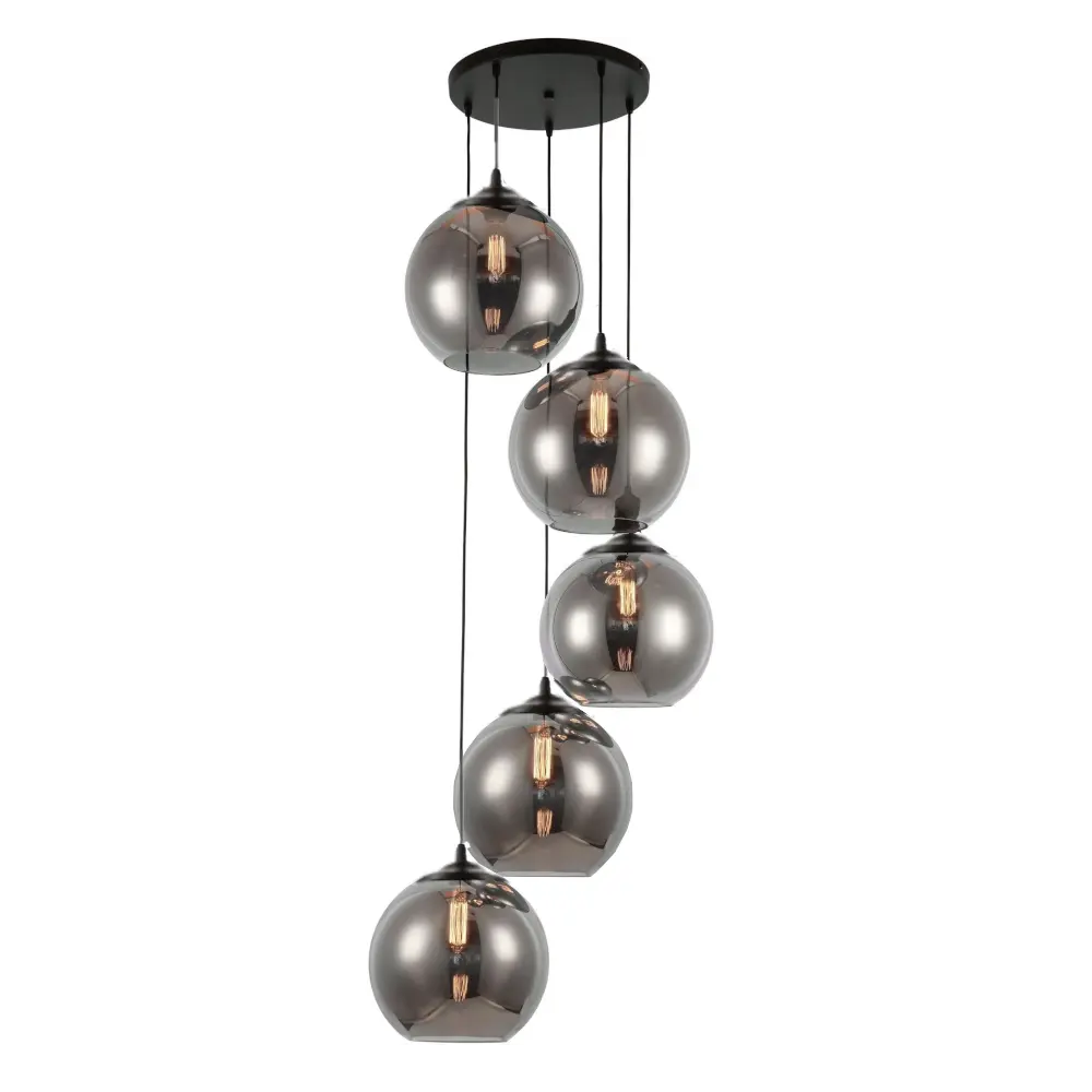 Hanglamp Illusion - 5 lichts ( Smoking glass ) Eric Kuster Style