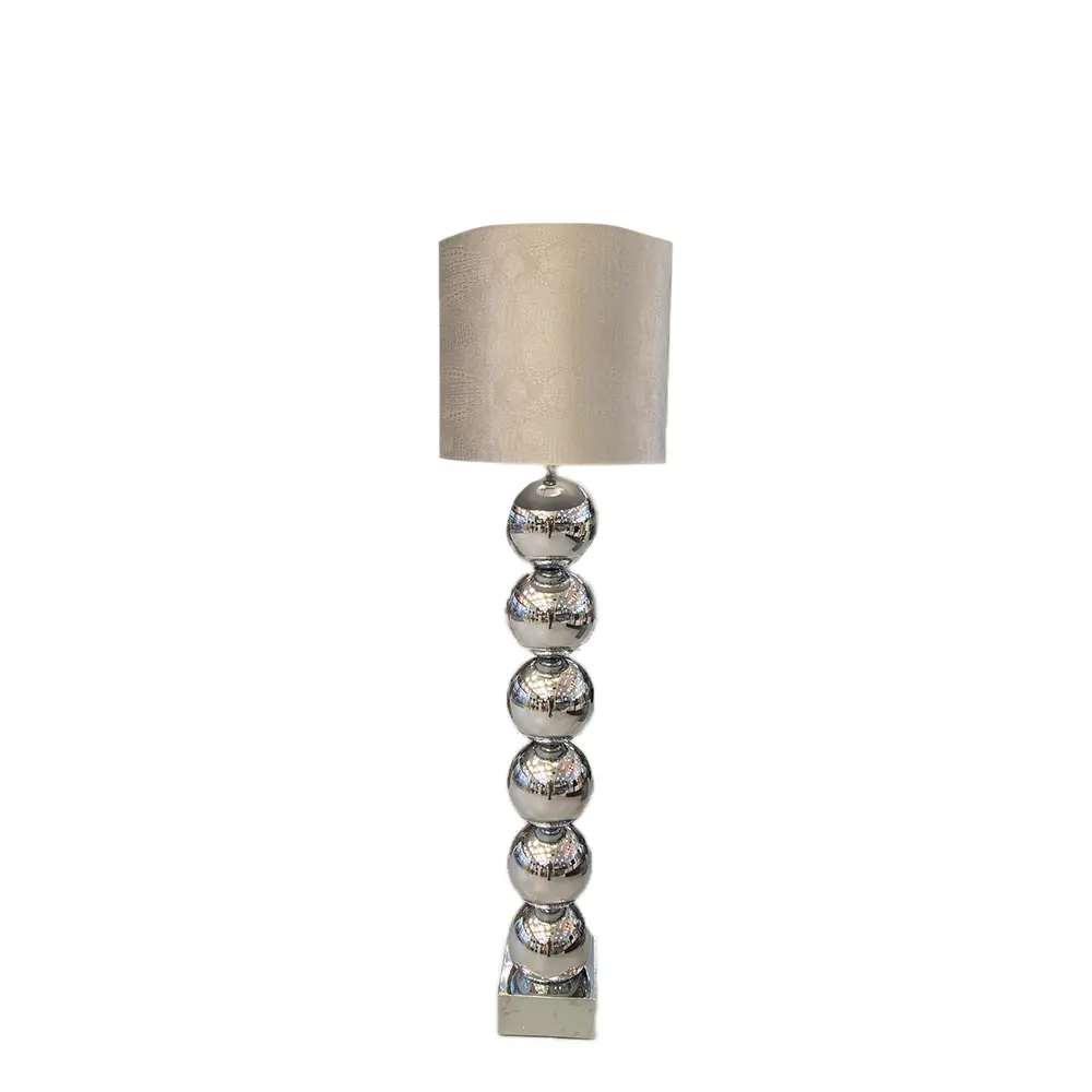 Zilvere 6 Bollamp Met Zilvere Croco Kap Eric Kuster Style