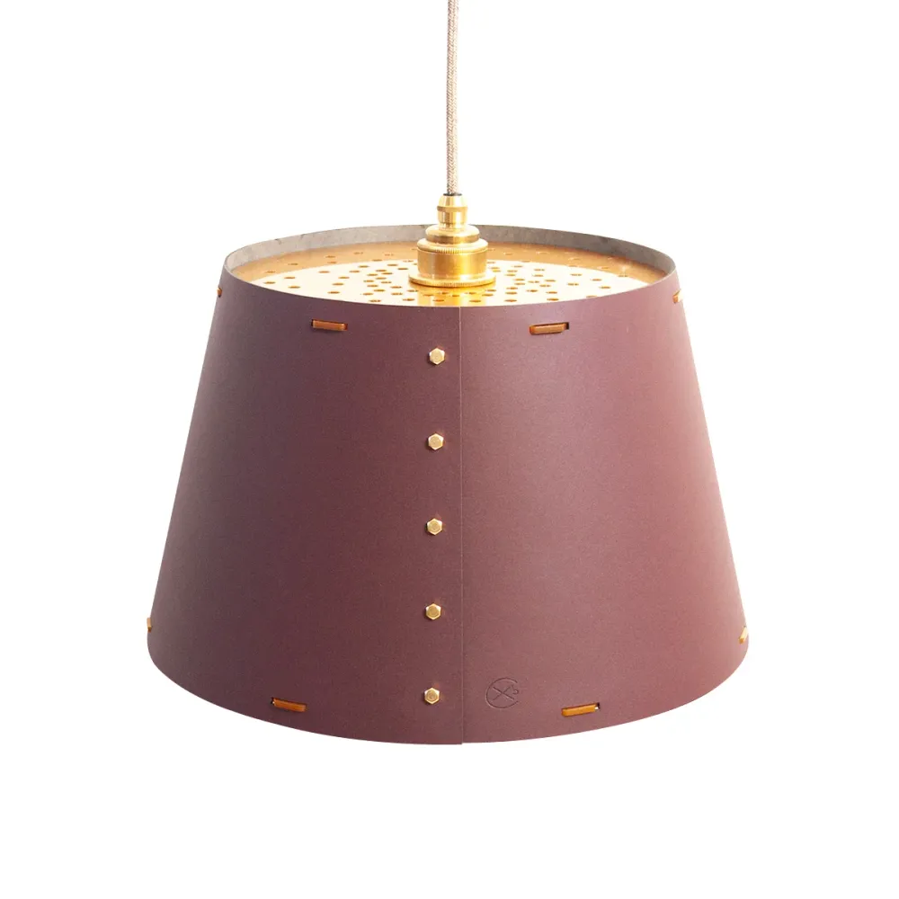 Fabricado Natuurlijk Hanglampie - Burgundy - diameter 34 cm x hoogte 26 cm