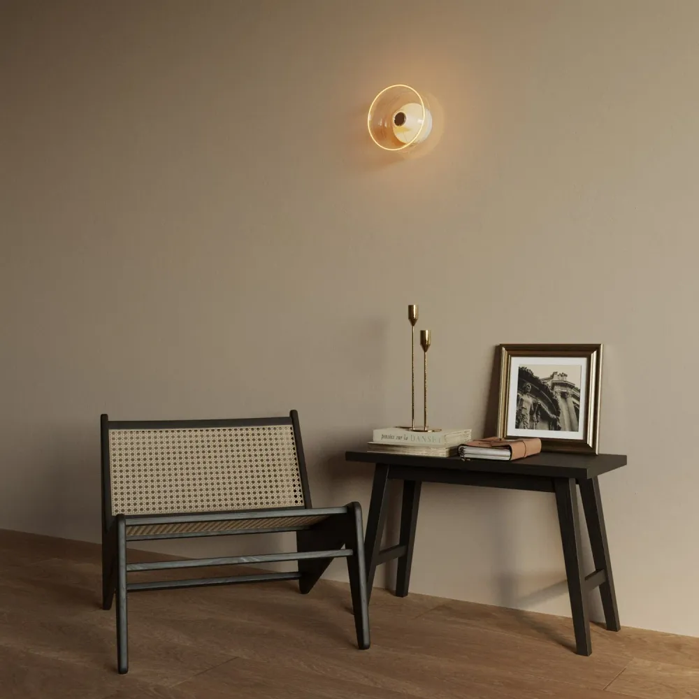 Fermaluce wandlamp mat wit met G02 lamp