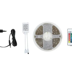 5m Flexibele RGB LED Strip IP65, Waterbestendig, Met Afstandsbediening