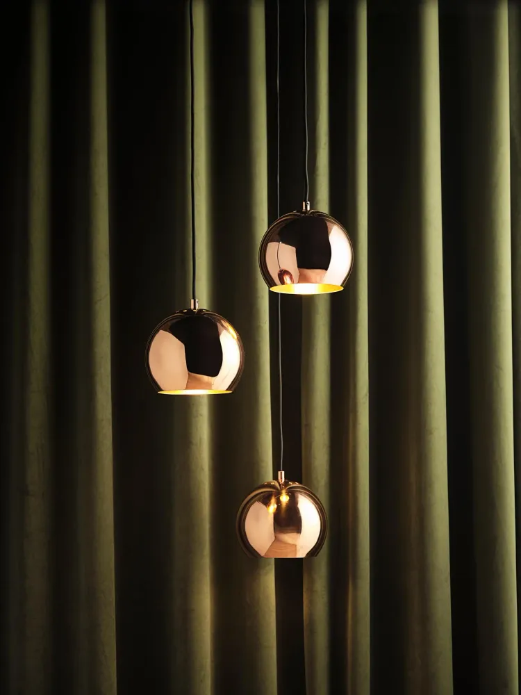 Frandsen hanglamp Ball - bruin - 18x18x15cm