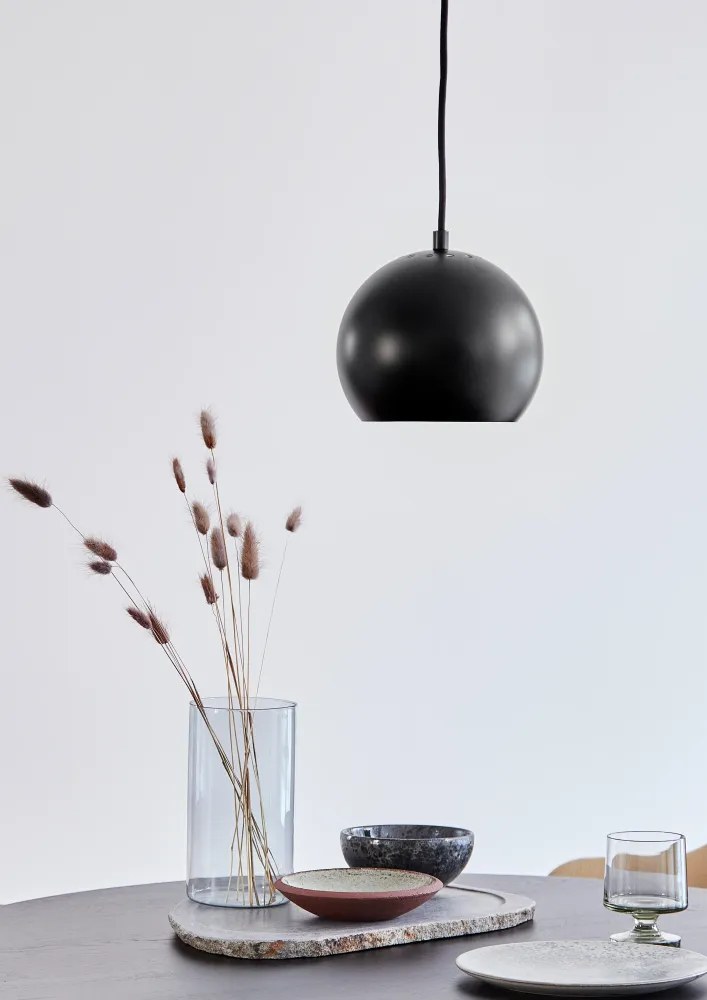 Frandsen hanglamp Ball - zwart - 18x18x15cm