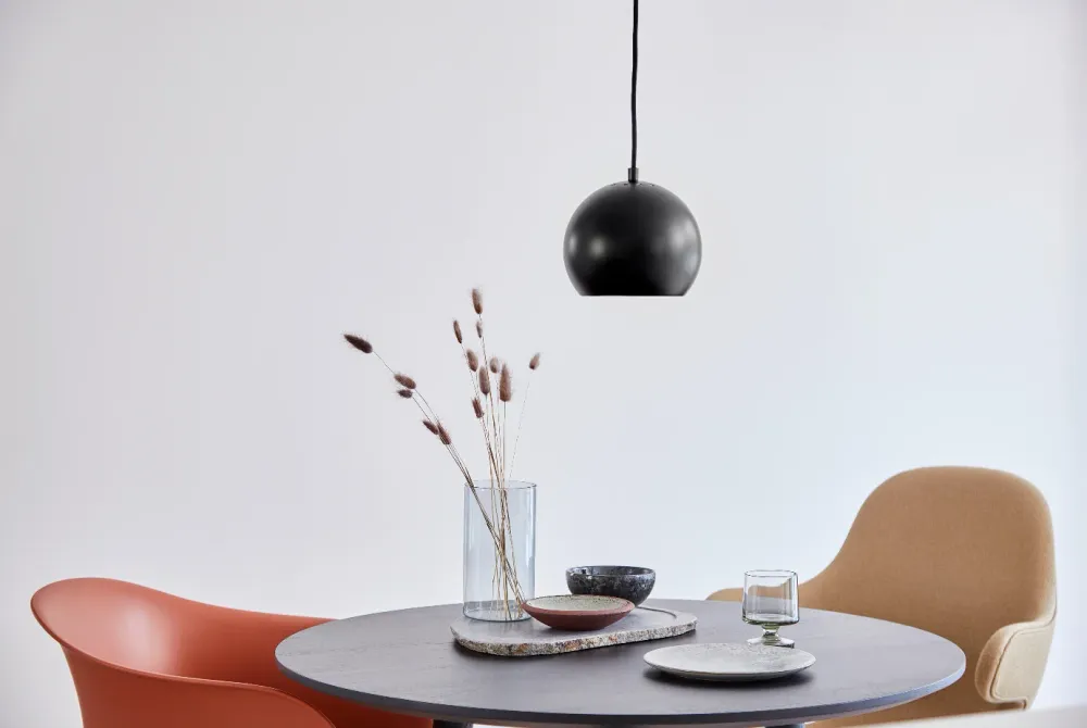 Frandsen hanglamp Ball - zwart - 18x18x15cm