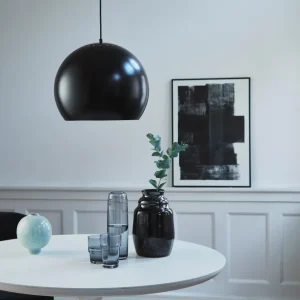 Frandsen hanglamp Ball - zwart - 40x40x33cm