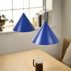 Frandsen hanglamp Benjamin - blauw - 30x30x22,3cm