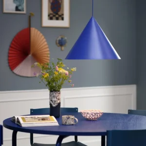 Frandsen hanglamp Benjamin - blauw - 46x46x35cm