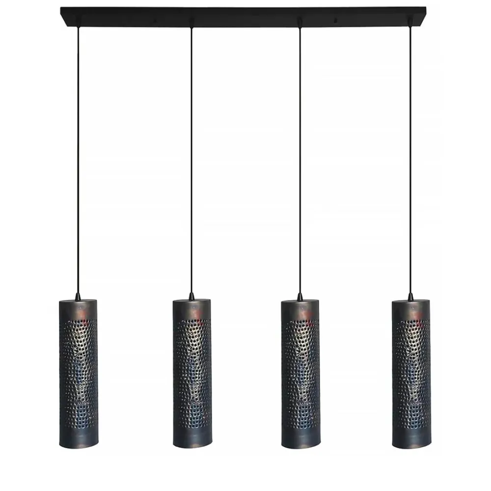 Freelight hanglamp Forato - 4 lichts - 120 x 150 cm - bruin zwart