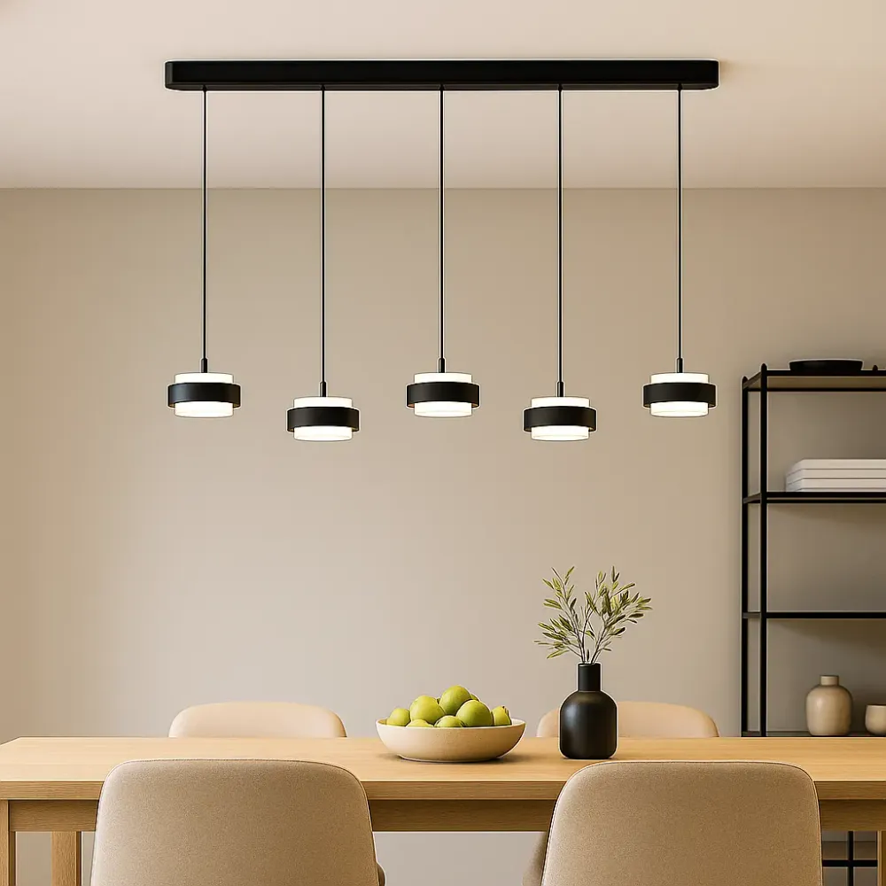 Freelight hanglamp Puleggia - 5 lichts - 120 x 150 cm - beige