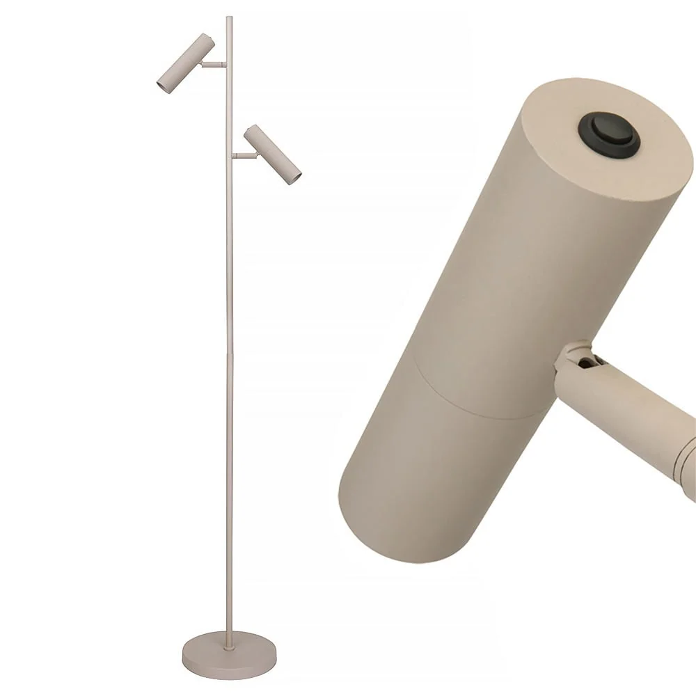 Freelight vloerlamp Undici - 2 lichts - 22 x 150 cm - beige