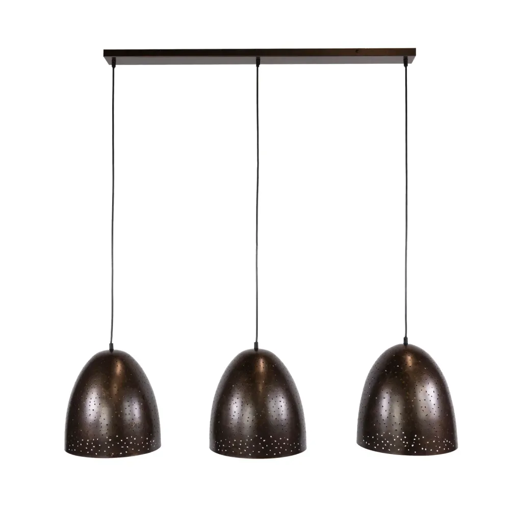 Giga Living Hanglamp Kosmos - Bruin Metaal - 120x30x150cm Giga Meubel