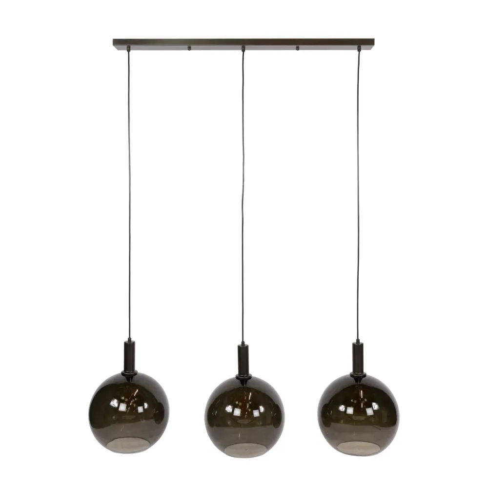 Giga Living Hanglamp Sfera Tricolore - Bruin Metaal - 115x30x150cm Giga Meubel