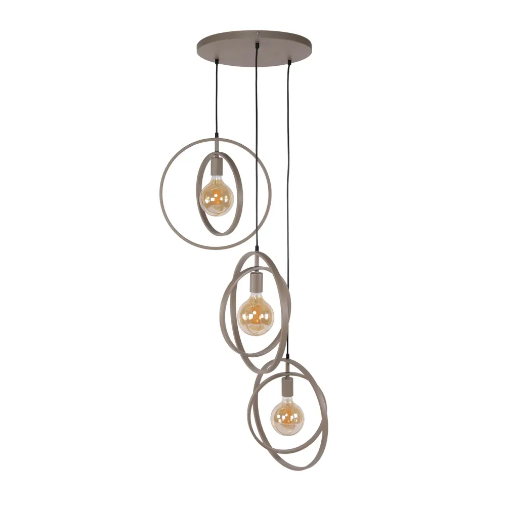 Giga Living Hanglamp Turn Around - Beige Metaal - Ø40x150cm Giga Meubel