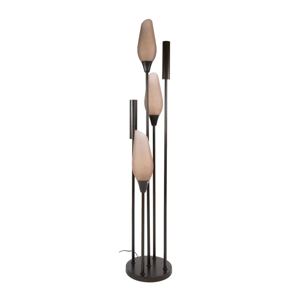 Giga Living Vloerlamp Cocoon - Bruin Glas - Ø35x180cm Giga Meubel
