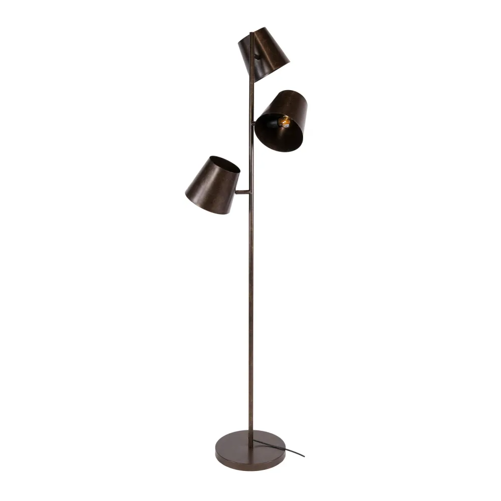 Giga Living Vloerlamp Kinetic - Bruin Metaal - Ø40x165cm Giga Meubel