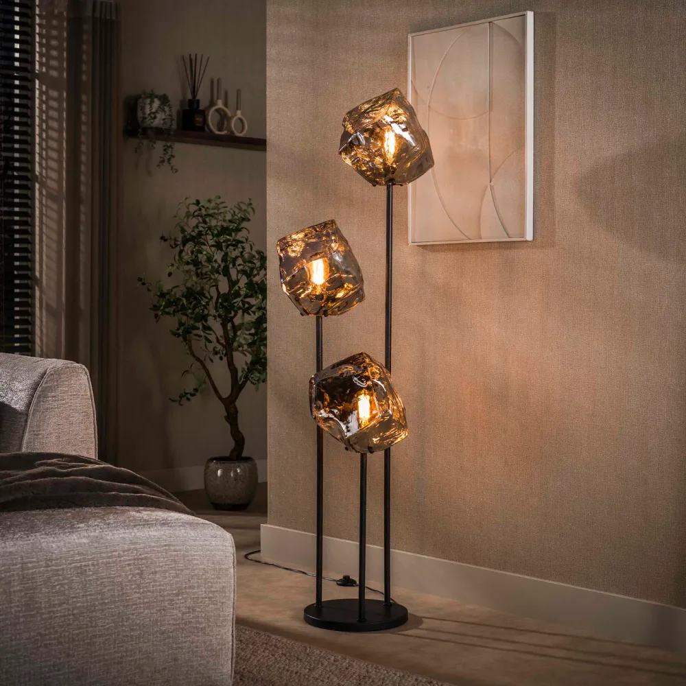 Giga Living Vloerlamp Rock - Chroom Glas - Ø50x165cm Giga Meubel