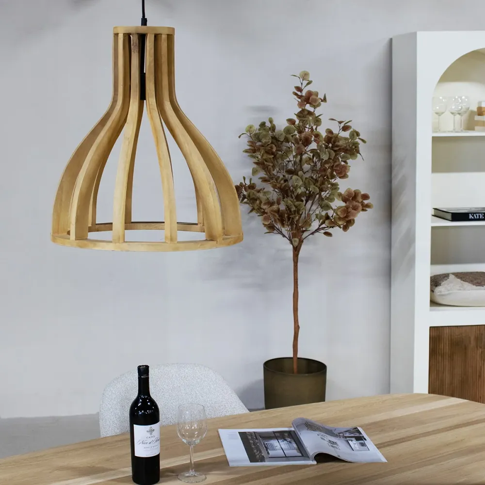 Giga Meubel Hanglamp Samé - Rond - Naturel - 45cm