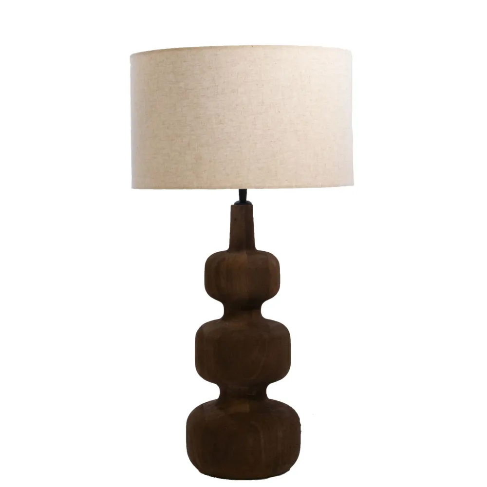 Giga Meubel Tafellamp Andrea - Bruin/Beige