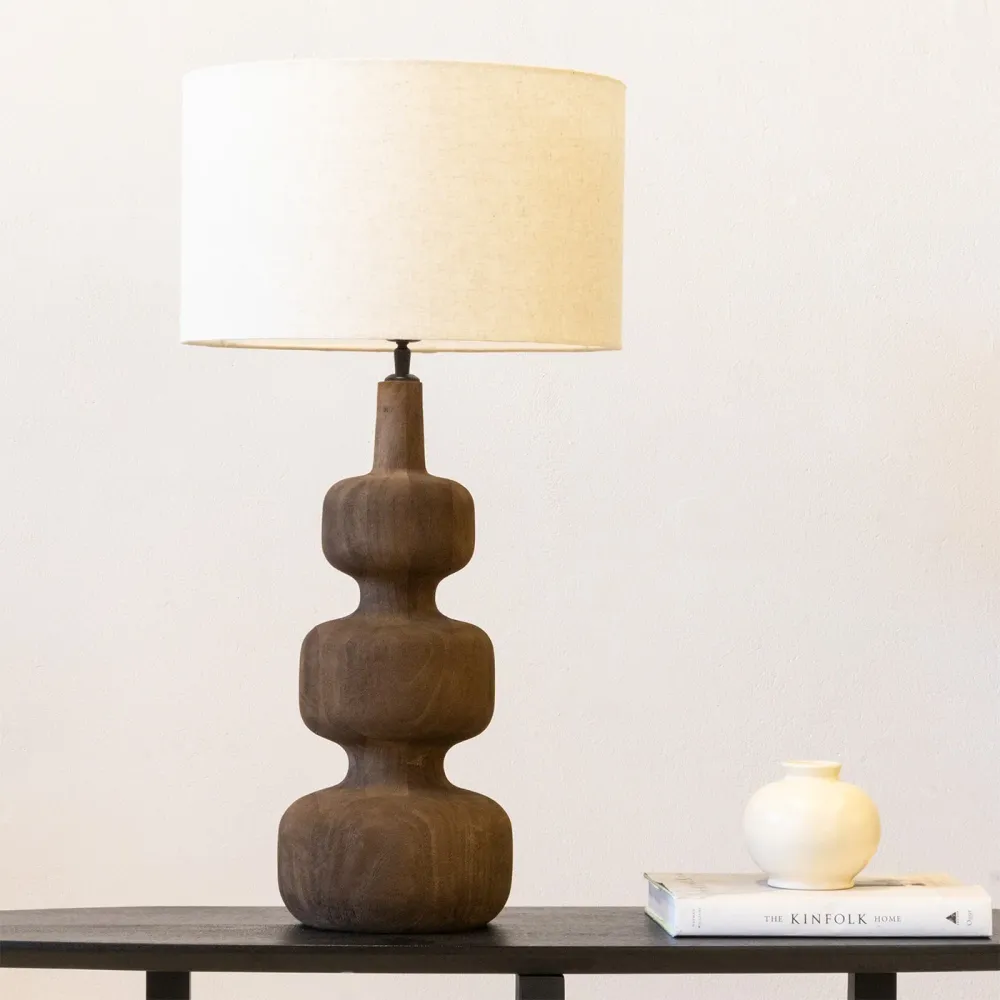 Giga Meubel Tafellamp Andrea - Bruin/Beige
